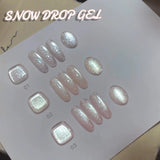 1pcs TC Highlight Flash Whitening Translucent Nail Art 2026 Fine Gold Powder Snowfall Glass Bead Cat Eye Gel Nail Polish