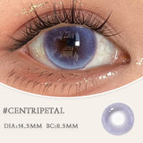 Popxstar  2Pcs Best Selling Color Contacts Lenses Myopia Degree -0.00 to -8.00 Purple Series Soft Lens Contact Lenses with Natural