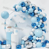 Popxstar Blue Birthday Balloons Arch Kit Birthday Decorations Gold Confetti Navy Blue Baloon Boy Girl Baby Shower Wedding Baptism Decors