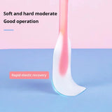 Popxstar 2Pcs Pink And Yellow Transparent Silicone Scraper Cream Scraper Cake Scraper Baking Tool Semi Handle High Temperature Resistant