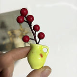 Popxstar Ins Style Mini Ceramic Small Vase Refrigerator Sticker Creative 3D Stereo Home Decoration Magnet
