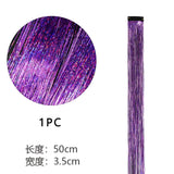 Popxstar Shiny Threads Glitter Hair Tinsel Kit Gold Silk Hair Glitter String Extensions Accessories for Women Headdress