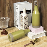 Popxstar  Ceramic Olive Oil Bottle Oil Pot Soy Sauce Vinegar Dispaner Leak Proof Seasoning Bottle Cooking Container Jug for Kitchen Hotel