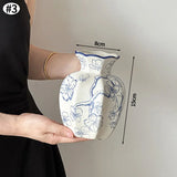 Popxstar  Ceramics Nordic Vase Flower Vase Bedroom Kitchen Tabletop Vase Modern Decorative Vase Ceramic Vase Home Ramadan Decoration Vase