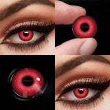 Popxstar   1 Pair Colored Cosplay Contact Lenses for Eyes White Red Black Cosplay Lens Anime Role Playing Eye Makeup Contact Lens