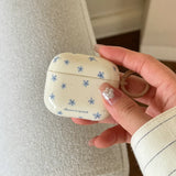 Popxstar Spring Fresh Blue Flower INS Soft Case for Apple AirPods 4 Protection Cover for AirPods Pro 2 3nd Generation Earphone Cases