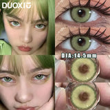 Popxstar  1Pair Green Color Contact Lens Pupils Nature High Quality Myopic Green Lens Blue  Eyes - 0.00 to- 8.00 Diopter Lenses