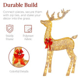 Popxstar 3Pcs Christmas Deer Decoration Light LED Reindeer Elk Luminous Sculptures Garden Lawn Outdoor Yard Christmas Ornaments