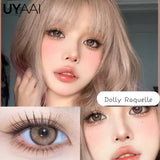 Color Contact Lens 1 Pair Korean Lenses Natual look Color Contact Lenses for Eyes Cosplay Lenses Big Eye Make-up Pink Lens