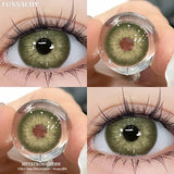 Popxstar  2Pcs Greeen Lenses Natural Colored Contact Lenses for Eye High Quality Blue Eyes Contacts Lens Yearly Beautiful Pupil