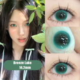 1 Pair Hot Sale Colored ContactLenses with Prescription Green Lris Myopia Lenses Degree 0~-8.00 Natural Soft Lenses