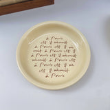 Popxstar Ele White Cerc Western Dinner Plate with  Knot Simple Design Oval ape Fi Plate Home Use Cake Serving Di