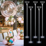 Popxstar 1/3/5pcs Self-stick Base Table Balloon Stand Balloon Stick Balloon Holder Column Wedding Birthday Party Baby Shower Decorations
