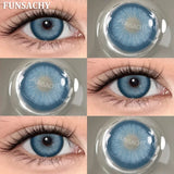Popxstar  1 Pair New Color Contact Lenses for Eye Beautiful Pupil Fashion Blue Soft Lenses Gray Natural Contacts Yearly Cosmetics