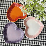 Popxstar Heart-Shaped Ceramic Cat Bowl-Extra Wide Anti-Vomiting Stress-Free Design,12cm Durable Ceramic Pet Bowl for Small Cats & Dogs
