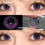 Popxstar 1pair/2pcs Colored Contact Lenses for Eyes Blue Contacts Purple Lenses Cosplay Contact Lenses Yearly Fashion Eye Lenses