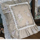 1 Piece Decorative Pillowcases Ruffle Design Pillow Cover Rustic Lace Pillowcase Bed Princess Throw Pillow Case