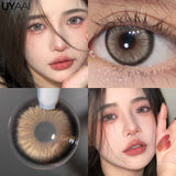Natural Colored Eyes Lenses 1 Pair Lens Beauty Brown Colored Lenses Gray Contact Lenses Makeup Pupils Big Eyes Natual Look