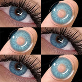 Popxstar Colored Contact Lenses 0~-6.00 Degree 1Pair Y2K Fashion Lenses for New User,Korean Green Contact Lenses for Eyes