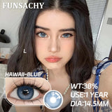 Popxstar  1 Pair Myopia 0~-8.00 Degree Color Contact Lenses for Eyes Natural Lenses with Prescription Diopter Eye Contacts Yearly