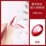Popxstar Laser Rainbow Cat Eye Gel Magnetic Nails Polish Reflective Sparkling Glitter Gel Can Be Use on Any Color Nail Accesorios
