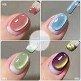 Autumn Winter Blue Black Red Glass Bead Crystal Cat Eye Gel Nail Polish New Whitening High Density Sparkling Nail
