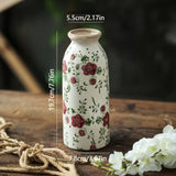 Popxstar  Retro Pastoral Ceramic Vase Home Furnished Ice Cracked Flower Pot Decorative Dry Flower Hydroponic Flower Arrangement Device