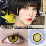 2pcs Graded Colored Contact Lenses JeweLens Anime Cosplay Softlens 14.2mm