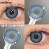 1pair Colored Contact Lenses Blue Eyes Lenses Gray Beautiful Pupils Natural Brown Eye Contact Green Makeup Lens Yearly