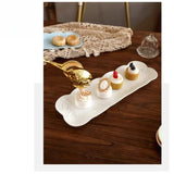 Nordic Relief Breakfast Plate Cake Rectangular Dim Sum Plate Creative Flat Plate