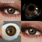 Popxstar  1 Pair Dark Brown Color Contact Lenses for Eyes New Natural Black Lens 14.5mm Big Diameter Eye Contacts Cosmetic Yearly