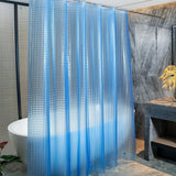 Popxstar Thick PEVA Clear Shower Curtain with 12Hooks Waterproof Bathtub Bathing Cover Mildewproof Modern Bathtub Partition Curtain