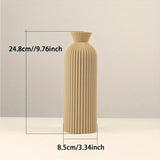 Popxstar Elegant Black Plastic Vase - Boho Chic Decorative Centerpiece for Home, Office, and Living Room