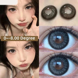 Popxstar 1 Pair/2pcs 10 Colors Contact Lenses for Eyes Fashion Pupils Myopia Eye Color Lenses Blue Green Brown Prescription Lens