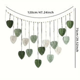popxstar New Boho Home Decor Macrame Tapestry Macrame Leaf Feather Wall Hanging Decor For Living Room Bedroom Boho Wall Art Home Decor