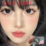 Popxstar 14.50mm Soft Contacts Lenses for Eye Color Change with Power Dolly Eyewear Accessories lentes de contacto Black Rabbit