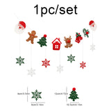 Popxstar Christmas Party Background Flag Pendant Cartoon Cute Snowflake Decoration 1 Set 1 Piece