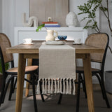 Popxstar  Table Runner Nordic Jacquard Geometric Table Flag Tassel Fashion Tea Flag Dining Flag Long Polyester Cotton Tablecloth