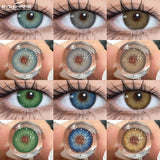 1Pair Natural Colored Contact Lenses Gray Beauty Pupils Brown Lens Fashion Blue Contacts Yearly Green Eye Color Lenses