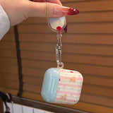 Popxstar  New Cartoon Cute Bear Bowknot Silicone Shockproof Protection Case for AirPods Pro 2 for AirPods 4 3 2 1 Soft Cover Cake Pendant