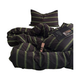 4Pcs Bedding Set Minimalist Color-Blocking Striped Bed Linen Double Bedroom Bedspread Sheets With Pillowcase Bedding Duvet Set