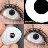 Popxstar Cosplay Color Contact Lenses for Eyes 1Pair Halloween Lenses Blue Eye Contacts Black Lenses Yearly Anime White Eye Lens