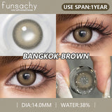 Popxstar  2pcs High Quality Color Contact Lenses for Eyes Cosmetic Gray Lenses Contact Fashion Beauty Pupil Eye Contacts Yearly