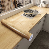 Popxstar Wood Grain Peel and Stick Wallpaper Self Adhesive Removable Contact Paper Plank for Countertop Cabinets Vinyl Film Roll
