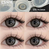 2pcs Color Contact Lenses for Eyes with Diopter Black Lenses High Quality Natural Lens Brown Large Diameter Beauty Lenses