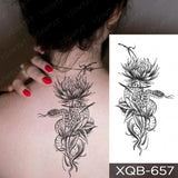 Popxstar Waterproof Temporary Tattoo Sticker Japanese Phoenix Flame Flash Tatto Feather Totem Body Art Arm Leg Waist Fake Tatoo Men Women