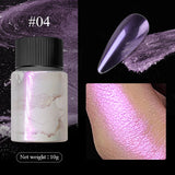 Popxstar Aurora Pearl Nude Pink White Nails Glitter Dust Chrome Moonlight White Rubbing on Powder Shell Mirror Pigment Nail Art Supplies