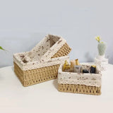 Popxstar burr basket idea Woven Storage Baskets Organizers Kitchen Sundries Storage Baskets Cosmetics Snack Storage Box Desktop Organizer Container