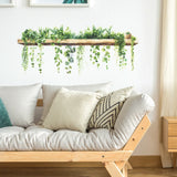 Popxstar 1PCS Small Fresh Green Plant Leaves Study Bedroom Living Room Wall Landscaping Decorative Wall Stickers