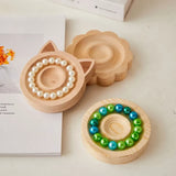 Popxstar 1pc DIY Wooden Beading Design Board Suitable For Jewelry Making Bracelets Necklaces Crafts Tray Practical Display